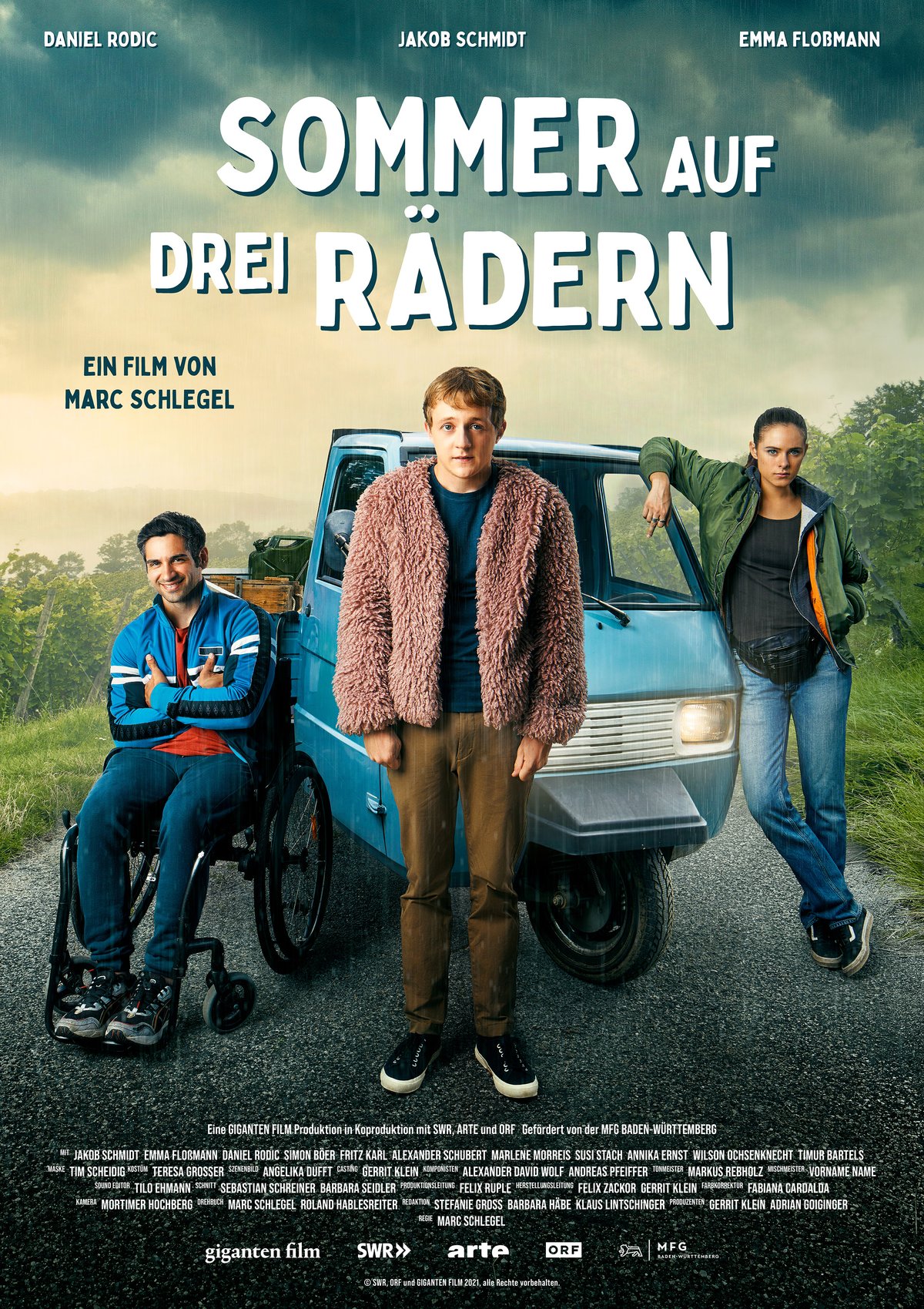 Plakat Sommer auf drei Rädern